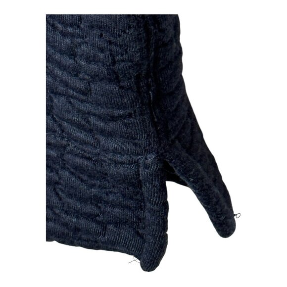 Lilla P Dress Women Medium Navy Blue Quilted Zipper Boat Neck Shift Mini NWT - Picture 7 of 10